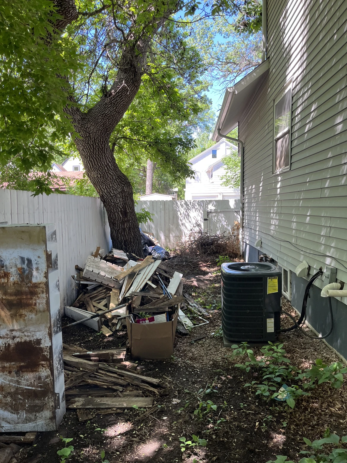 Basement cleanout in Minot, ND — before Dakota Cleanout service