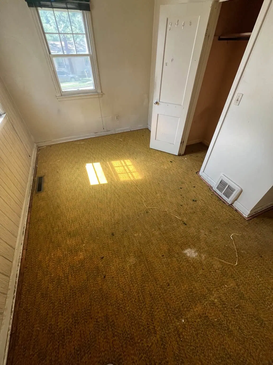 Carpet removal before demolition
