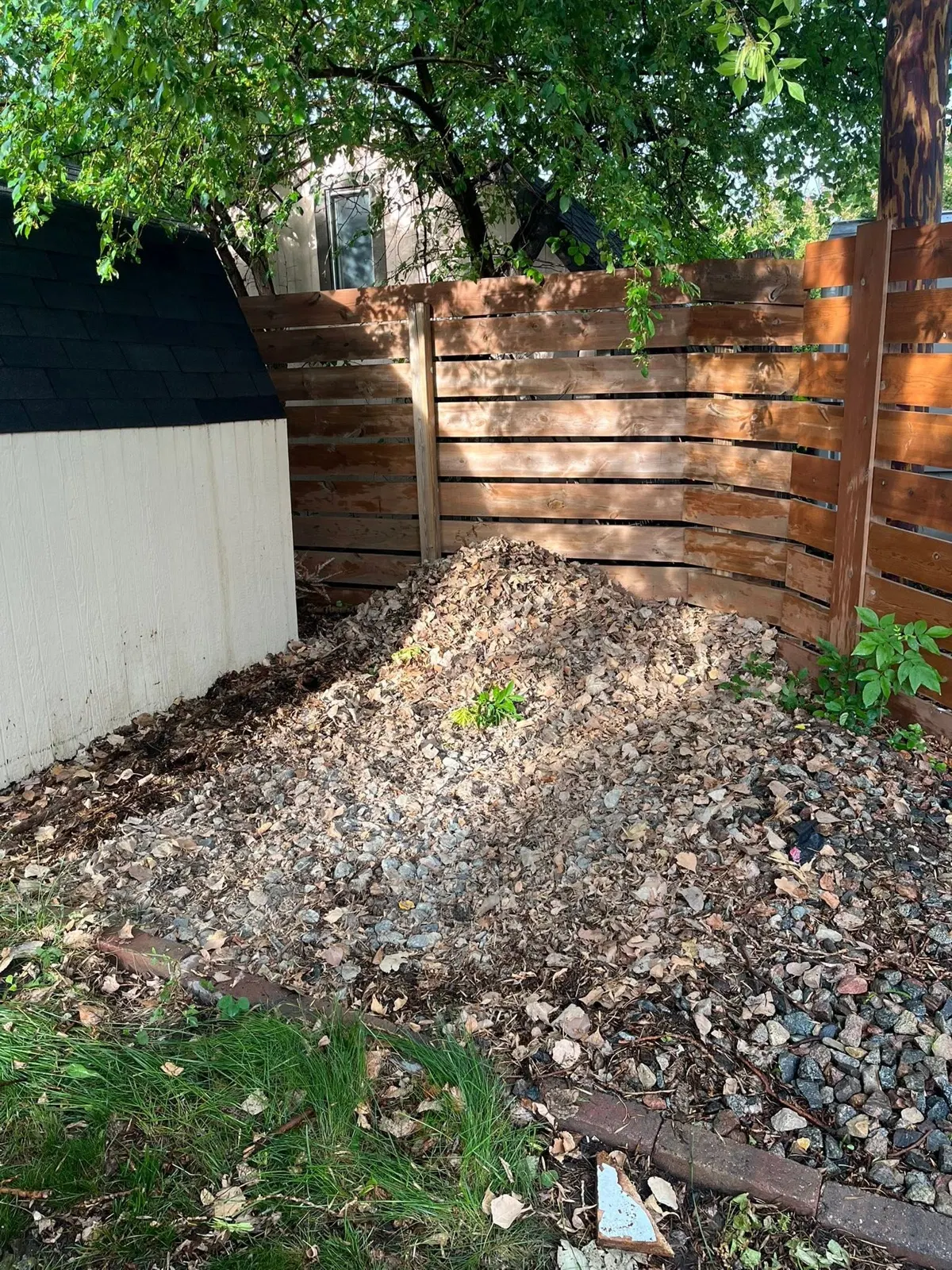 Construction debris after Dakota Cleanout work