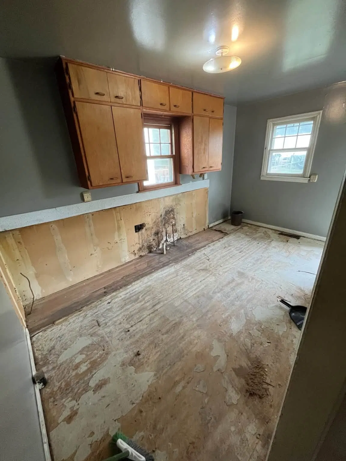 Kitchen tear-out after demolition
